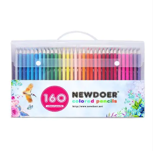 160 colores NEWDOER 160 разные цветные карандаши Lapis De Cor профессиональный художественный карандаш для рисования эскиз художественный канцелярский карандаш - Цвет: 160 colores