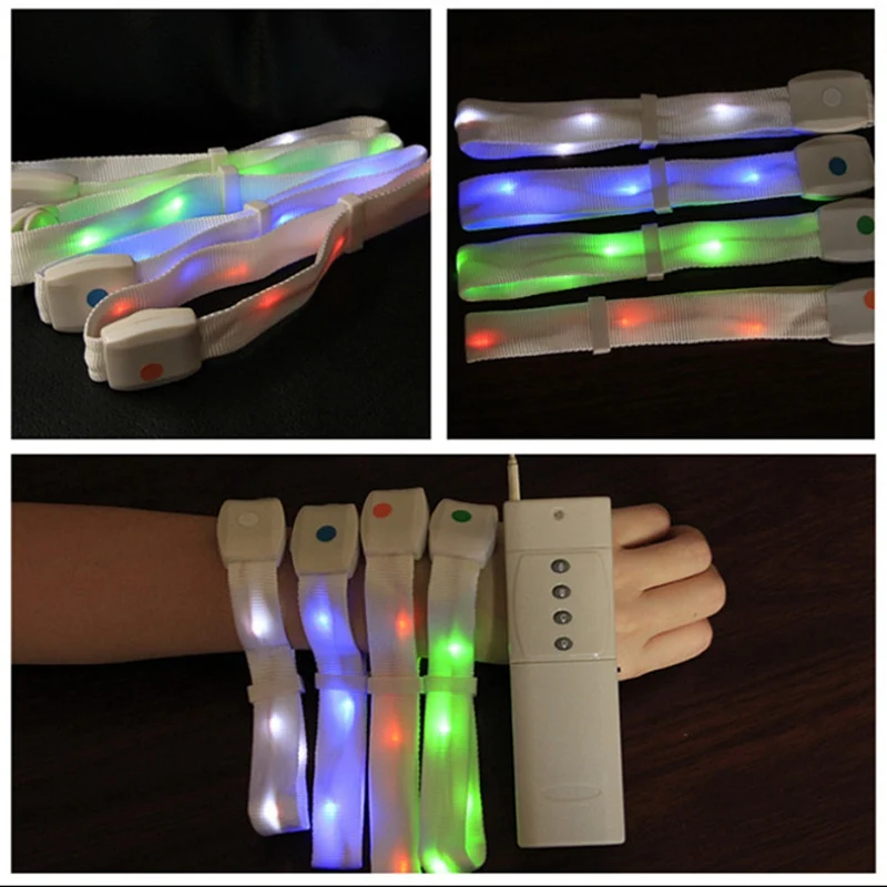 Модный светодиодный браслет с дистанционным управлением светящийся женский