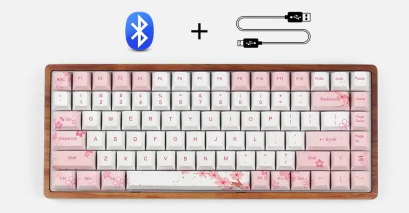 C model UPS GK84 Bluetooth механическая клавиатура cherry RGB mx коричневый скорость синий мини 84 коробка переключатель игровая клавиатура краситель sub PBT keycap - Цвет: C model