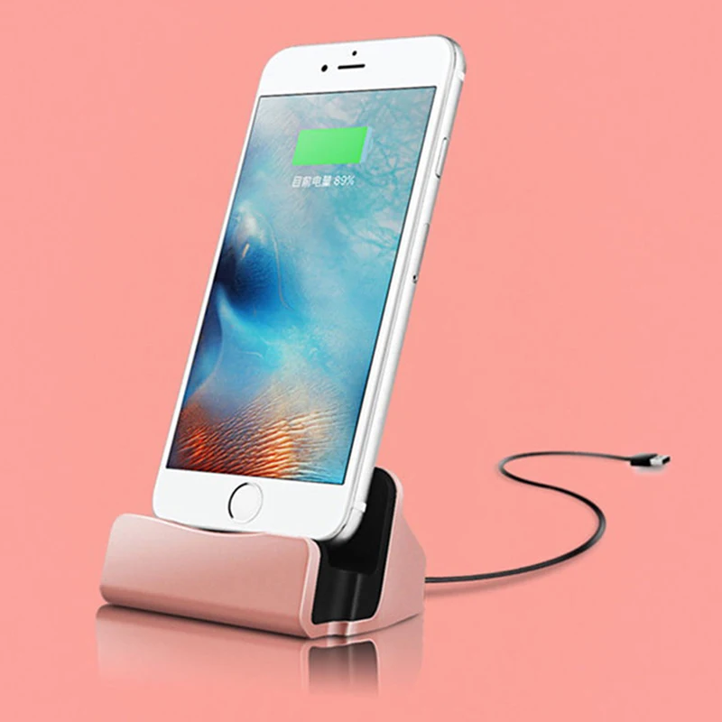 Подставка держатель Зарядная база док-станция для iPhone X 8 7 6 USB кабель
