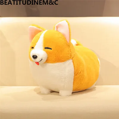 Closed eyes corgi Толстый корги собака плюшевые игрушки чучело мультфильм Подушка прекрасный Рождественский подарок для детей Kawaii подарок на день Святого Валентина - Цвет: Closed eyes corgi
