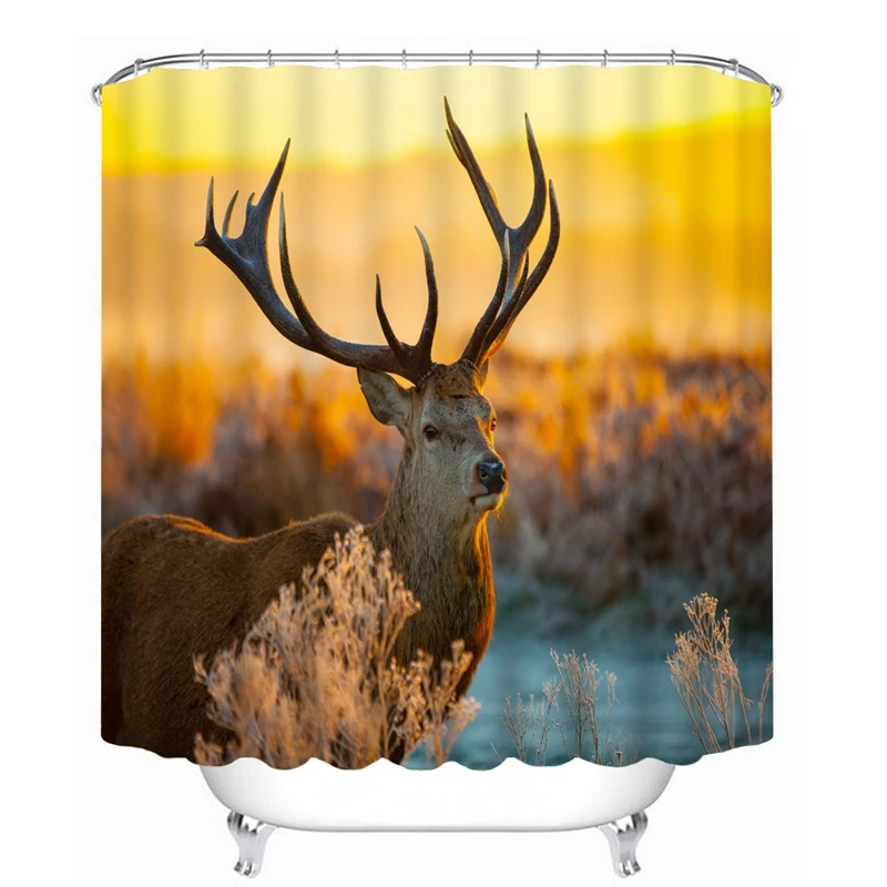 Новая 3d занавеска для душа цифровая печать Рождество предметы первой