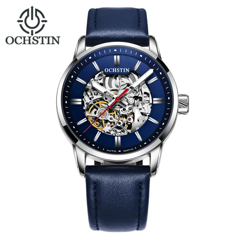 

OCHSTIN Luxury Brand Fashion Sports Mechanical Watches Leather Strap Men's Automatic watches Horloges Mannen reloj hombre