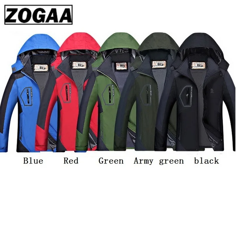 ZOGAA Мужская зимняя внутренняя флисовая водонепроницаемая куртка для занятий