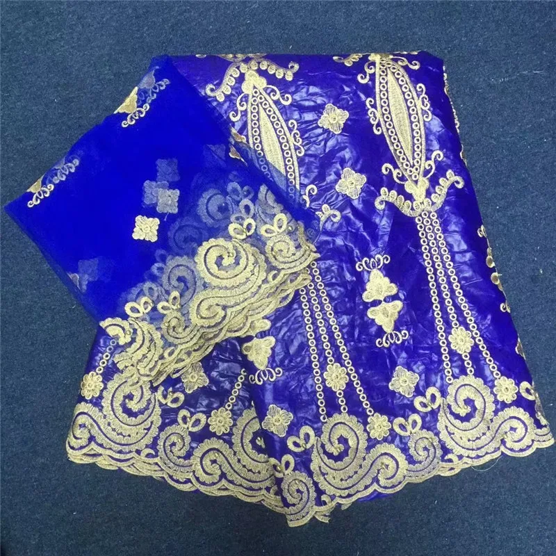 

Базин брод в голубом цвете бисер базин богатая ткань 2022 Новое поступление базин богатая с тюлем блузка