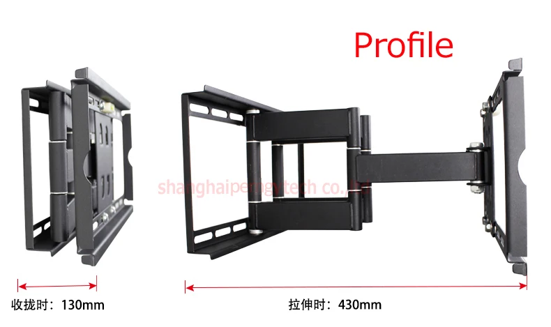 DL-D-103MT 3"-65" 6" VESA 600X400 60 кг полный motion 6 Рука Регулируемый Кронштейн для ТВ arm ЖК настенного монтажа светодиодная стойка поворотная