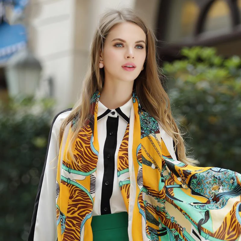 Роскошный брендовый женский шарф новинка 2016 Стильная летняя пляжная шаль топ из