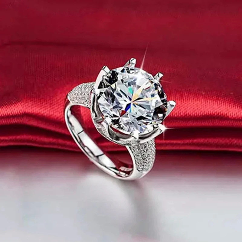 Большое кристаллическое кольцо подвеска ожерелье серьги наборы для женщин