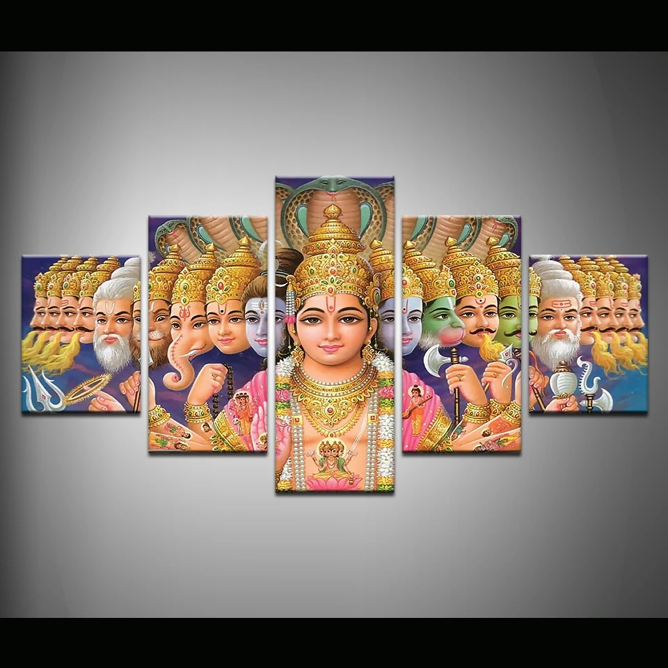 Настенные художественные картины декор гостиной HD печатная мифология Shiva Vishnu