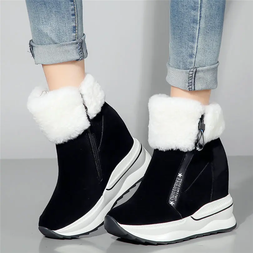 Новинка зимняя женская обувь на толстой мягкой подошве туфли-лодочки из коровьей