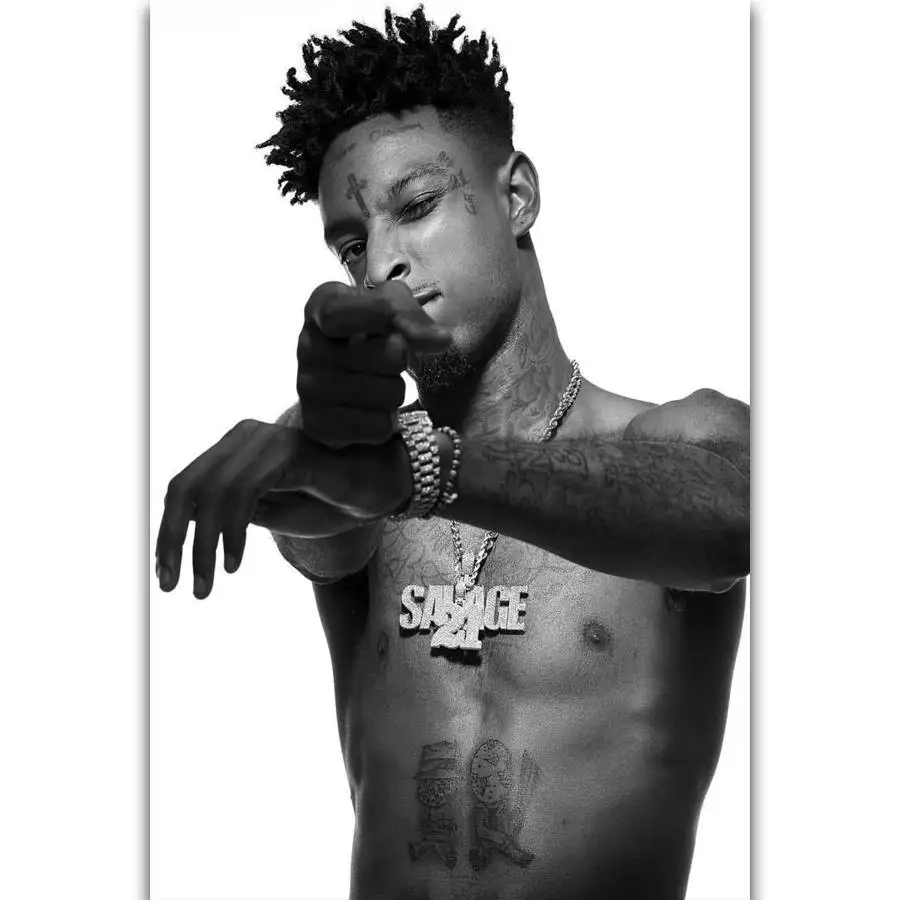 S786 21 Savage рэп хип хоп музыкальный певец рэпер звезда настенная живопись Печать На