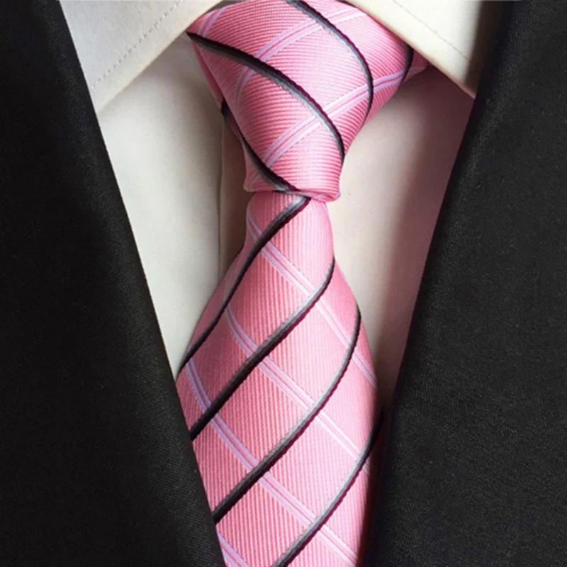 

White Dots Red Men Wedding Neckties Silk Jacquard Pattern Geometric Woven Business Ties Gravatas 8CM Neck Tie Suit Accessories