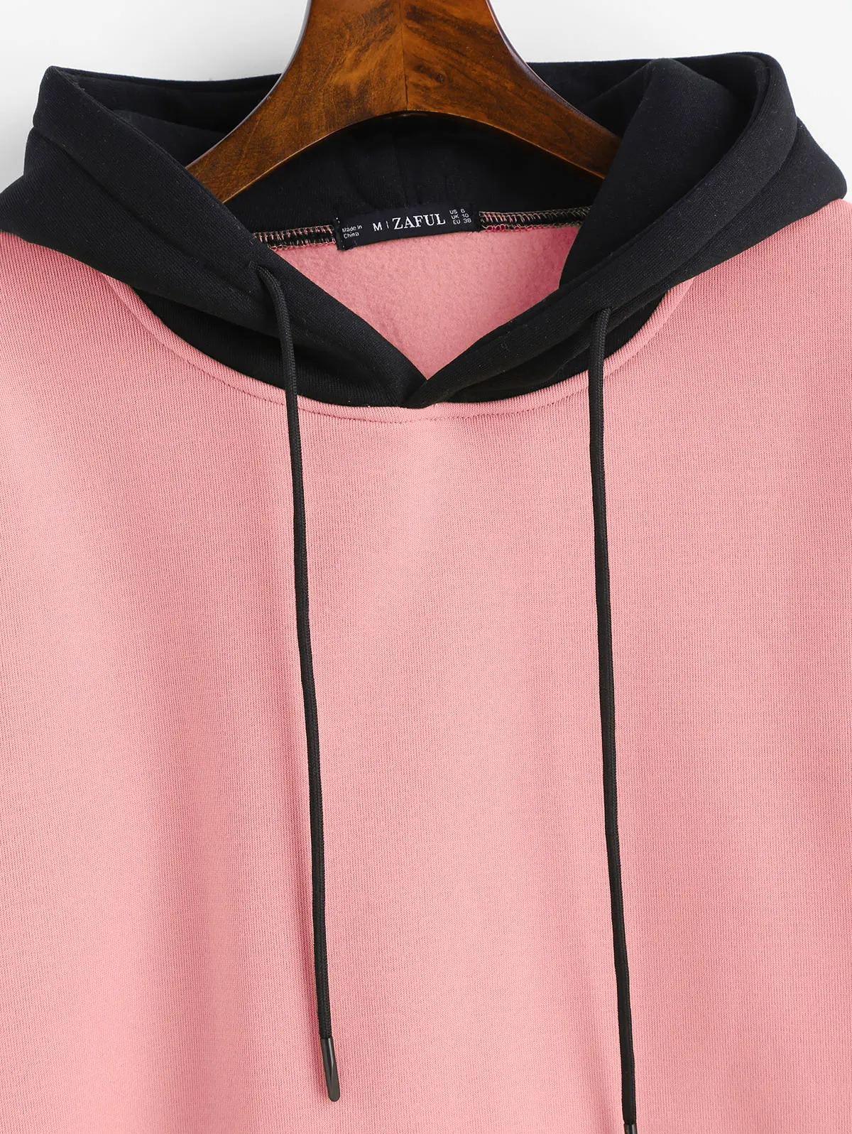 ZAFUL Толстовка для женщин Kawaii милые контрастные карамельные цвета толстовки реглан с длинным рукавом передний карман Drawsting толстовка с капюшоном