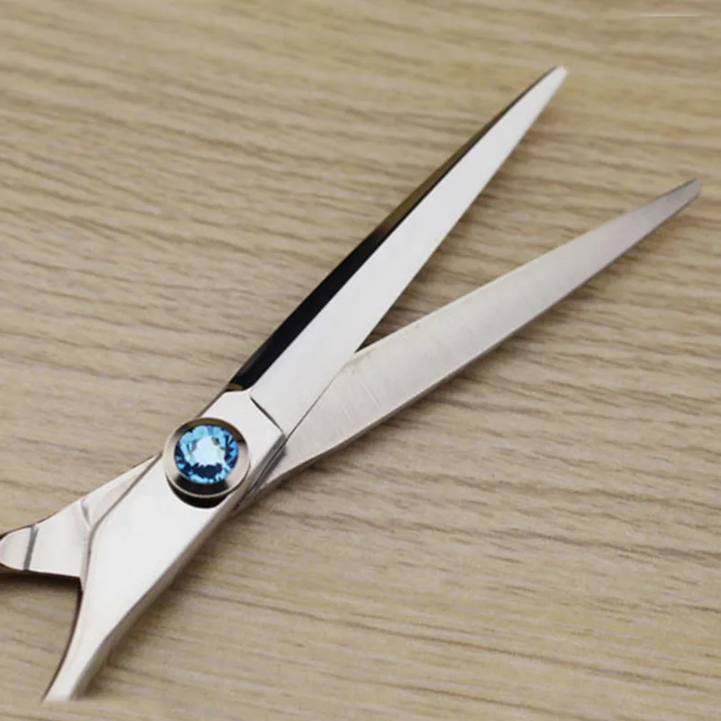 

6inch 440C Stainless Steel Blue Stone Straight Pet Grooing Hair Cutting Scissor Hairdressing Style Salon