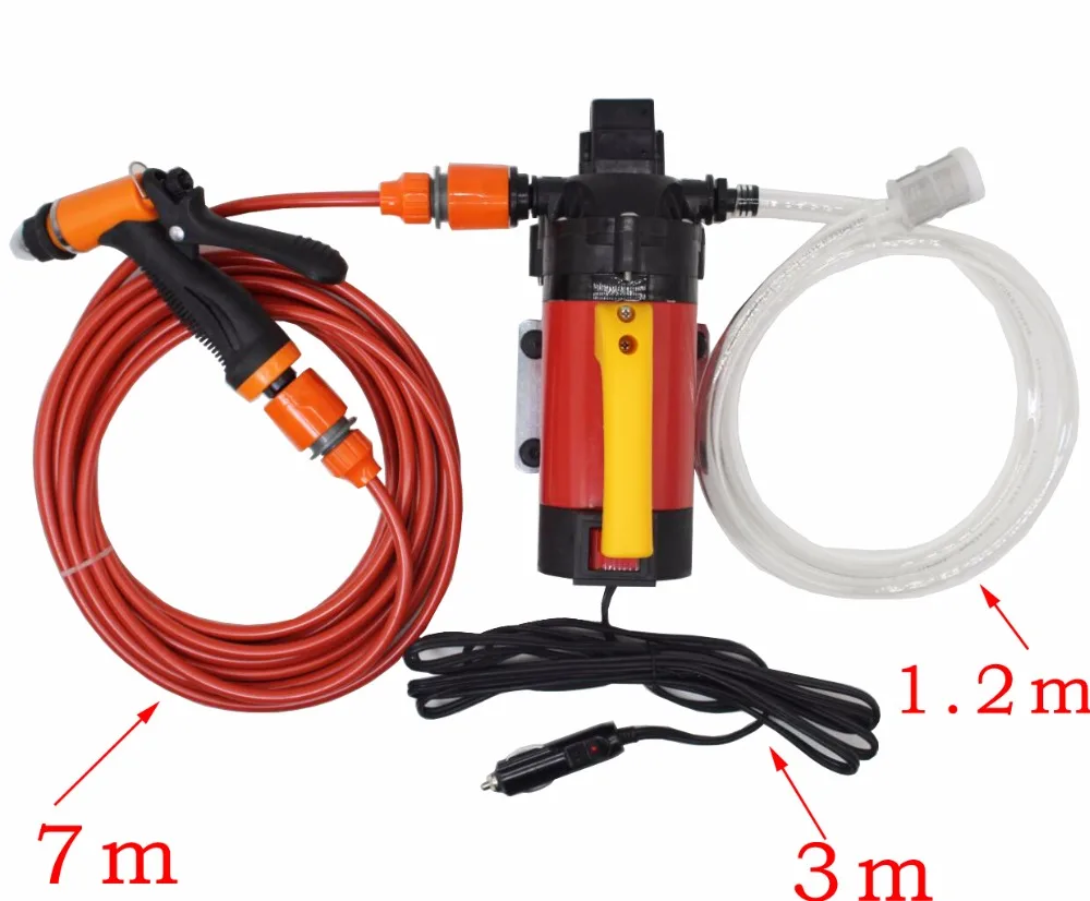 12V 120 Вт высокой мощности Давление самовсасывающие электрический автомобиль мытья прокладка для стиральной машины водяной насос с прикуривателя домой очиститель