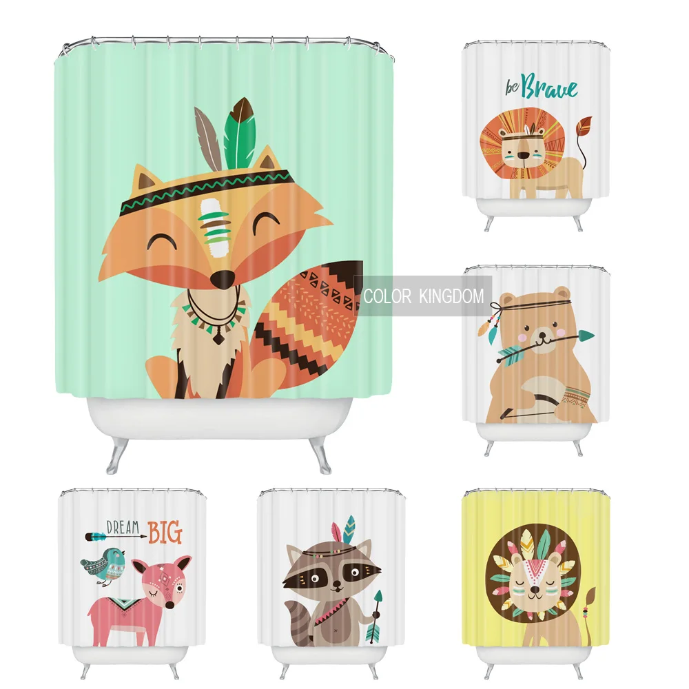 Занавески для душа с героями мультфильмов стильные и удобные занавески ванной