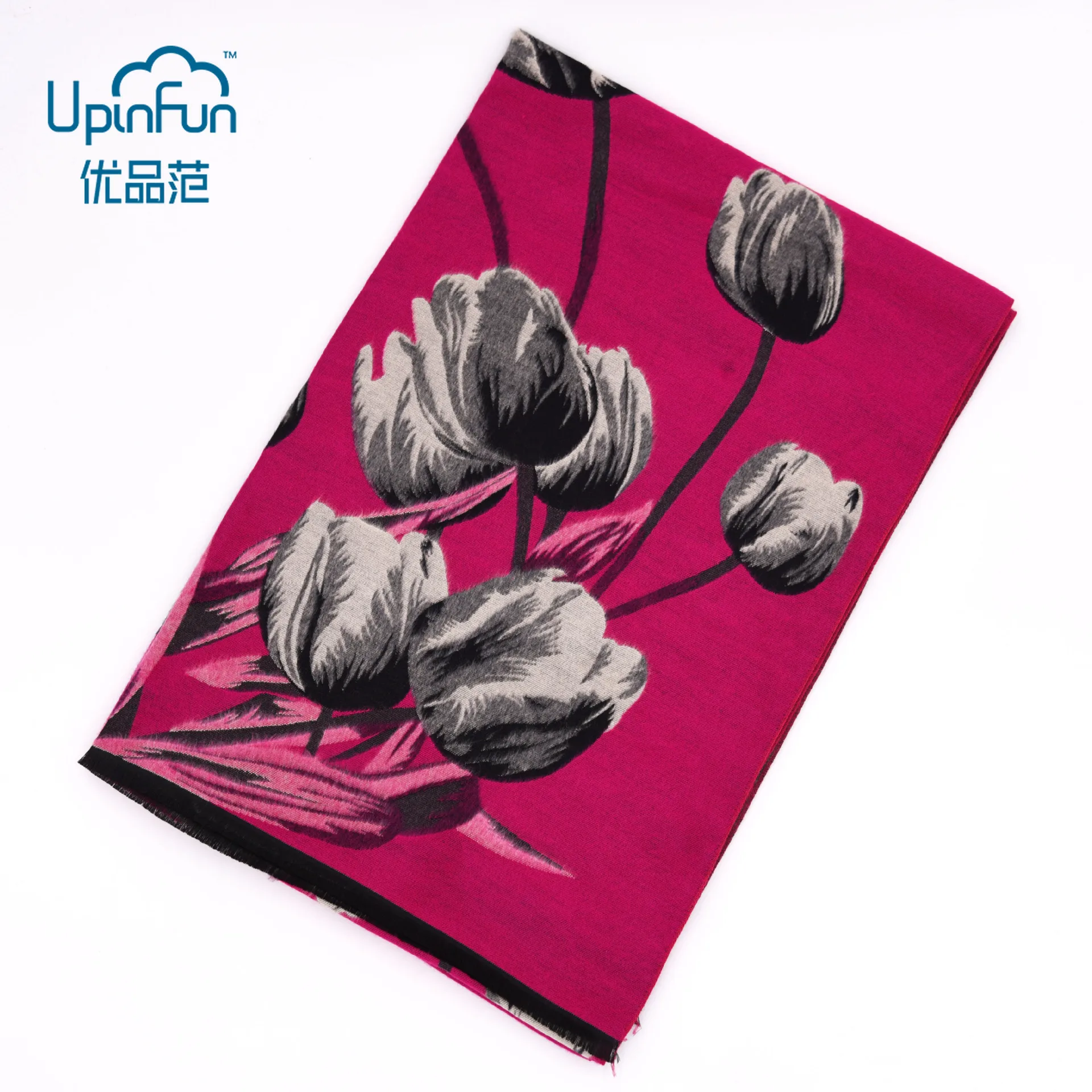 

12 Color Fashion Tulip Flower Thick Warm Shawl for Ladies Double-sided Use Autumn Winter Imitation Cashmere Scarves Women 2018