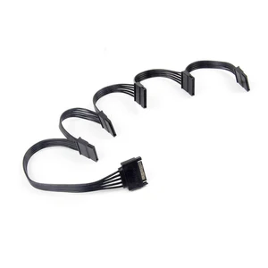 Кабель питания SATA для жесткого диска, кабель 15pin SATA папа-5 портов SATA мама для компьютера, жесткого диска, корпус для HDD, кабель питания мама