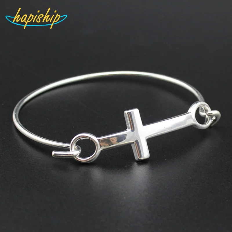 Hapiship Новинка 2017 года лидер продаж Мода Silve Jewelry браслет Крест Браслет 00RAE оптовая