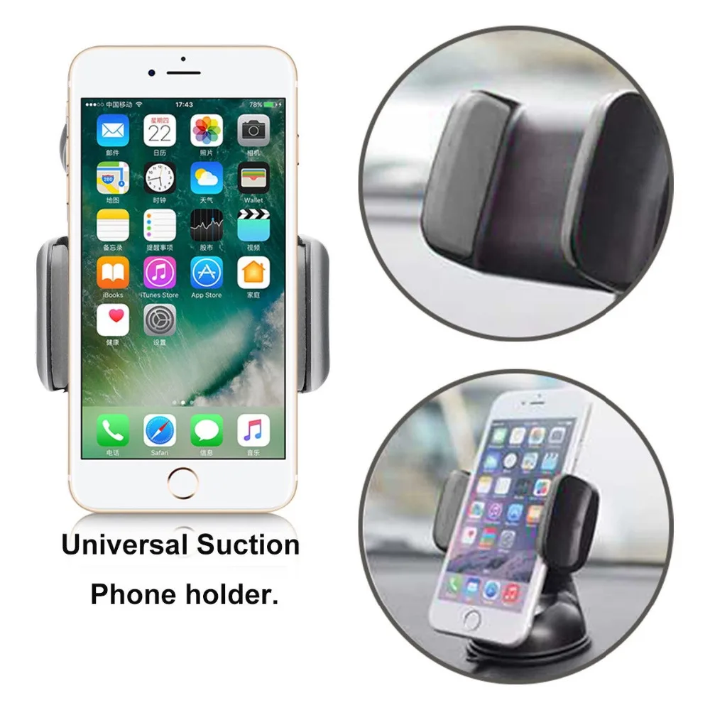 xmxczkj 360 angle rotatable windshield desk mobile phone mount holder universal gps car phone holder for iphone xiaomi samsung free global shipping