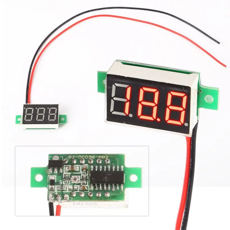 1 шт. DC 4 5 ~ 30V без Питание нужен мини красный светодиодный Панель Напряжение метра 3