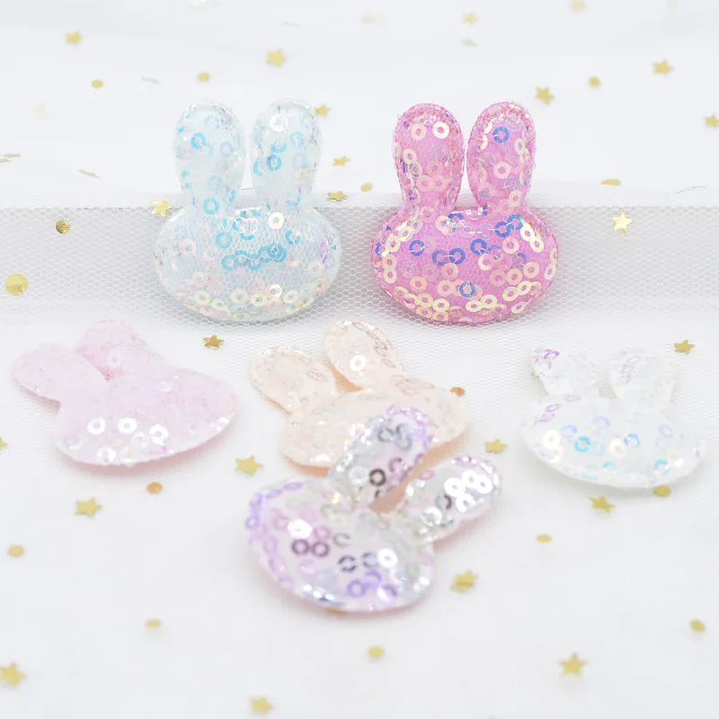 12 шт 32*42 мм Kawaii кролик Bling аппликации прокладки для DIY головных уборов аксессуары