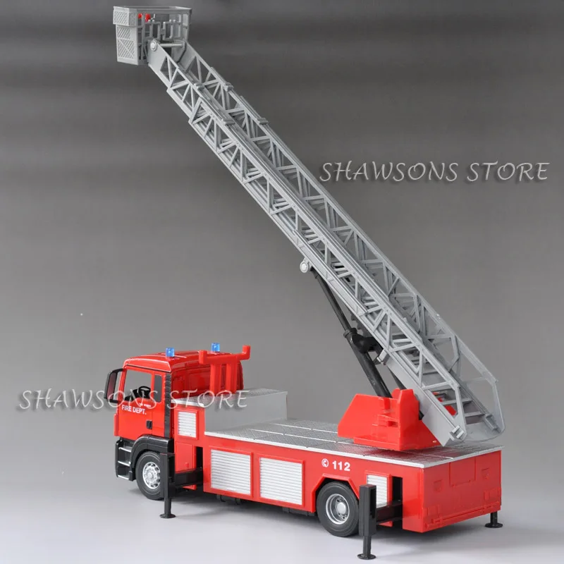 1:32 литая модель автомобиля Toy Man T65 лестница пожарная машина миниатюрная