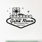 Добро пожаловать в игровую комнату декор казино настенные художественные наклейки азартные Виниловые стикеры современный домашний плакат настенные художественные украшения