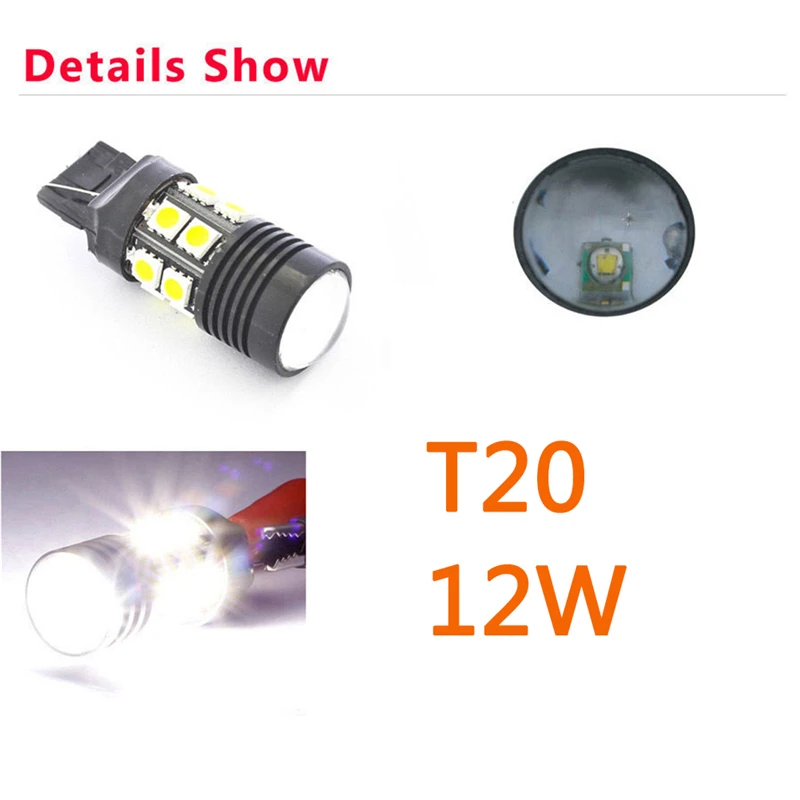 2 шт. Автомобильные светодиодные фонари заднего хода 12 Вт 7443 T20 5050 Smd | Автомобили и
