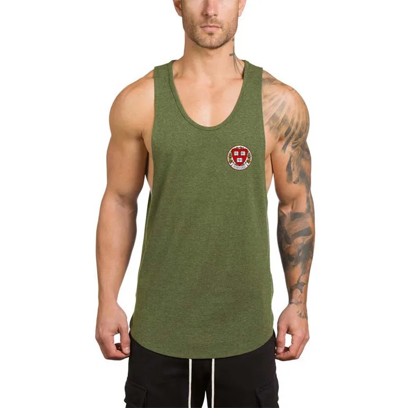 Harvard University T Shirt Gym Singlet Men's Vests for Sleeveless Tank top Running trainning Quick Dry Sportswear |