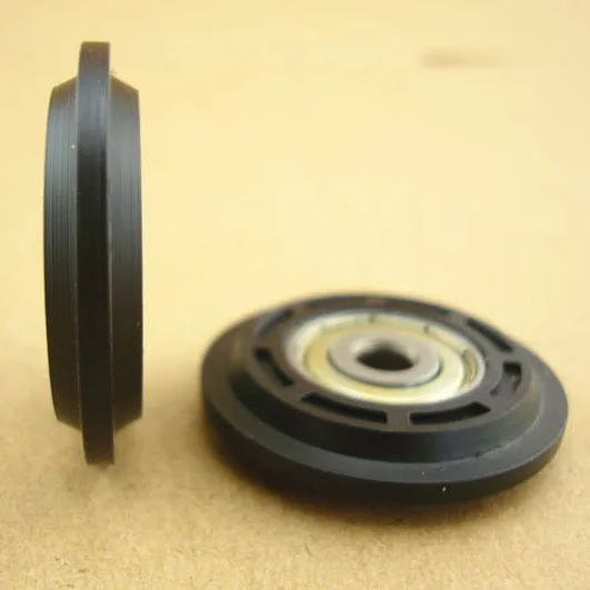 

6*40*8mm Outer convex Y shaped groove inner diameter 40 outer diameter 6 thick 8 injection plastic pulley embedded bearing nylon