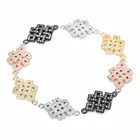 Набор медных соединителей для ювелирных изделий, с двумя отверстиями, 4 цвета