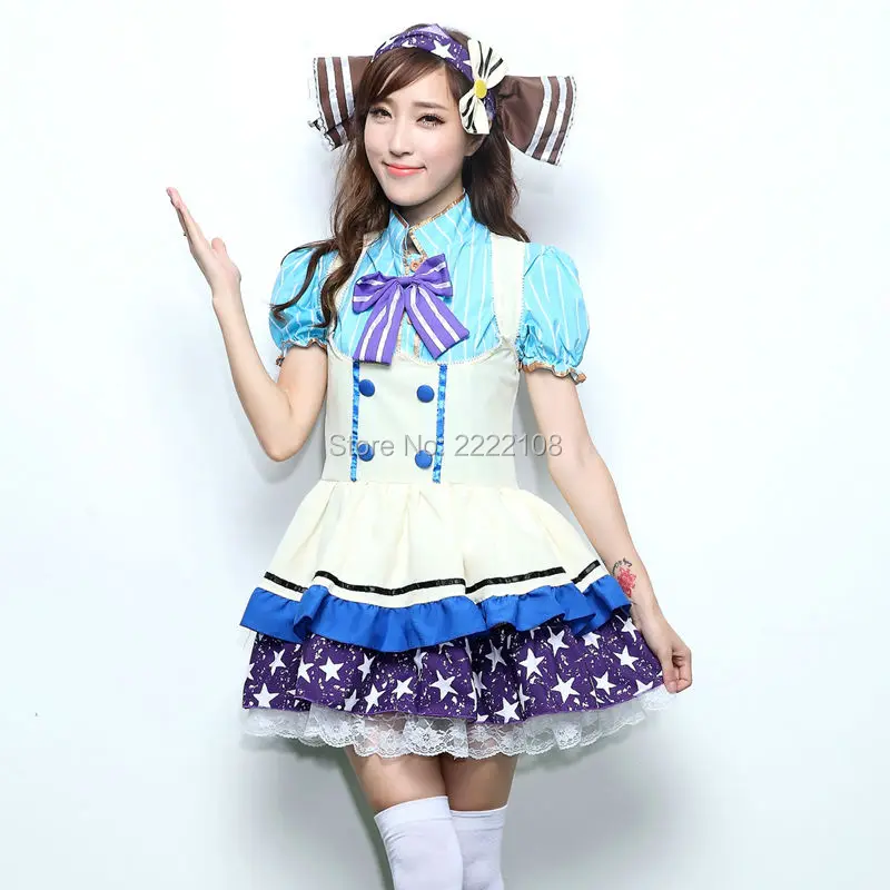 Недорогой костюм для косплея Love Live Tojo Nozomi платье принцессы Белль взрослых форма