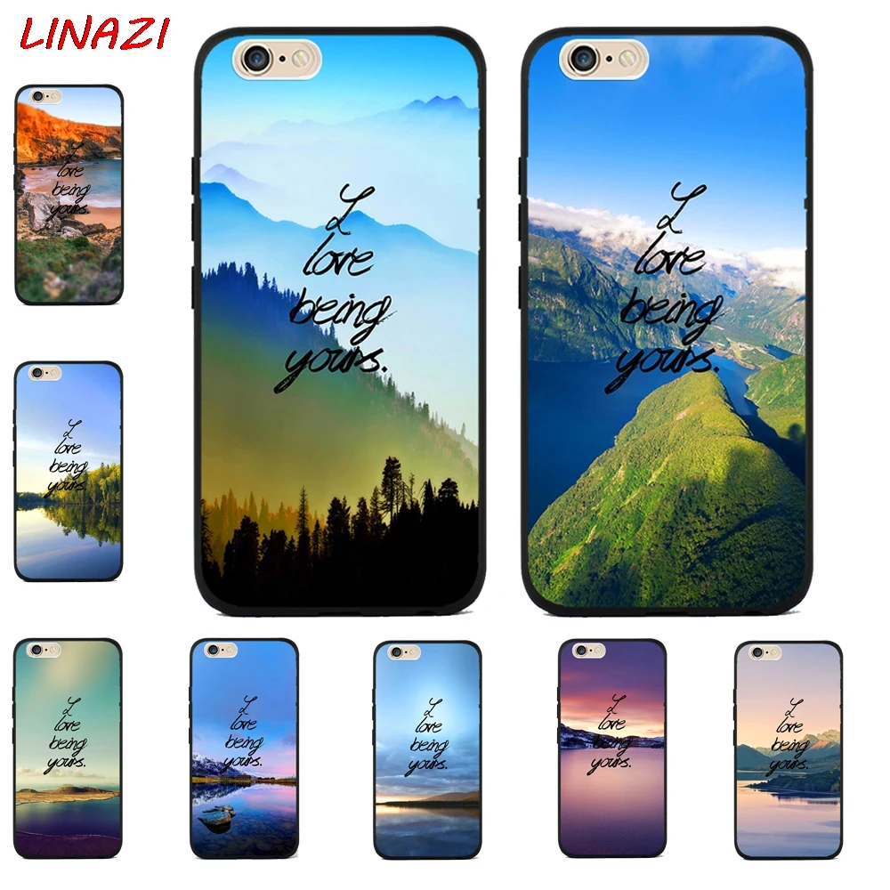 Linazi модные Природа Пейзаж Pattern ТПУ телефона чехол для iPhone 6 S 7 8 плюс 5S 5 SE X 10