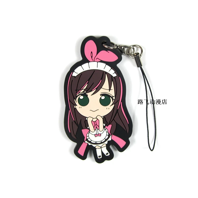 Аниме Kizuna AI фигурку резиновая мультяшная модель брелок школьная сумка Подвеска