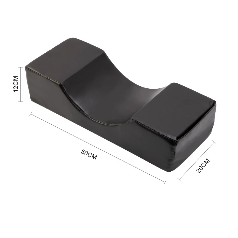 Leather Balck Профессиональная подушка для наращивания ресниц, мягкие привитые ресницы, эргономичные подушки с эффектом памяти для салонов красоты, подголовник, поддержка шеи - Цвет: Leather Balck