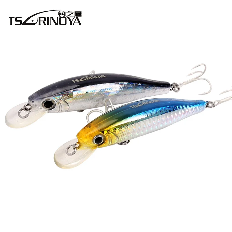 TSURINOYA погружающаяся Приманка Minnow 85mm14g Дайвинг 1 0 м тройной крючок длинное литье