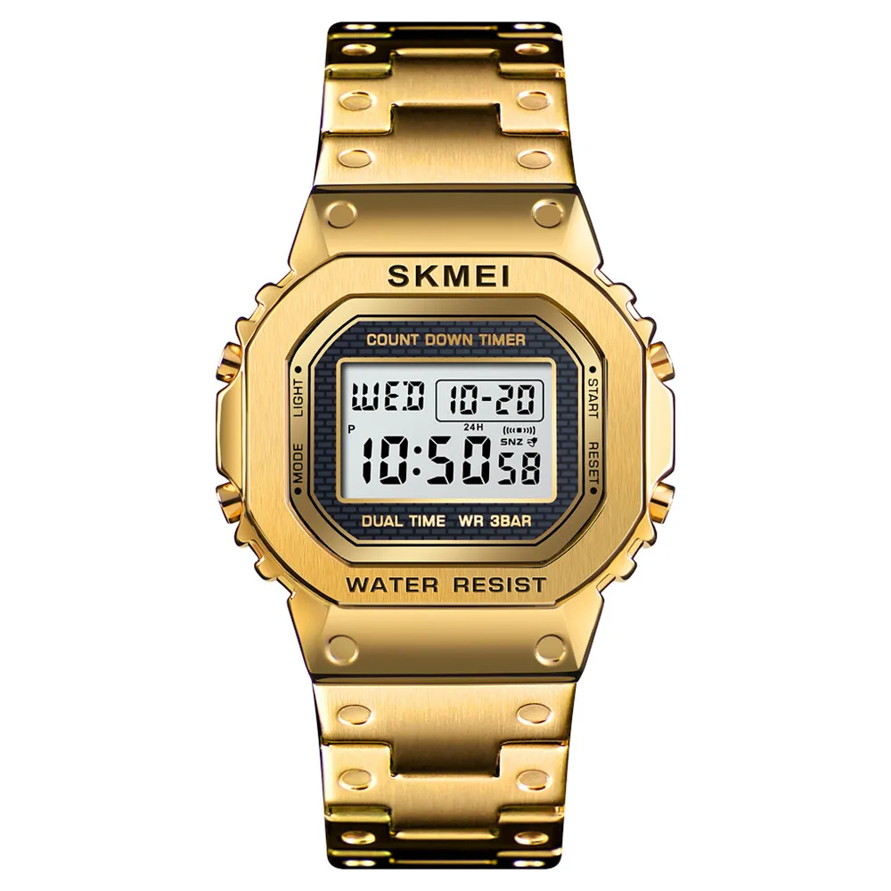 SKMEI спортивные мужские часы с g-шоком модные светодиодные цифровые наручные