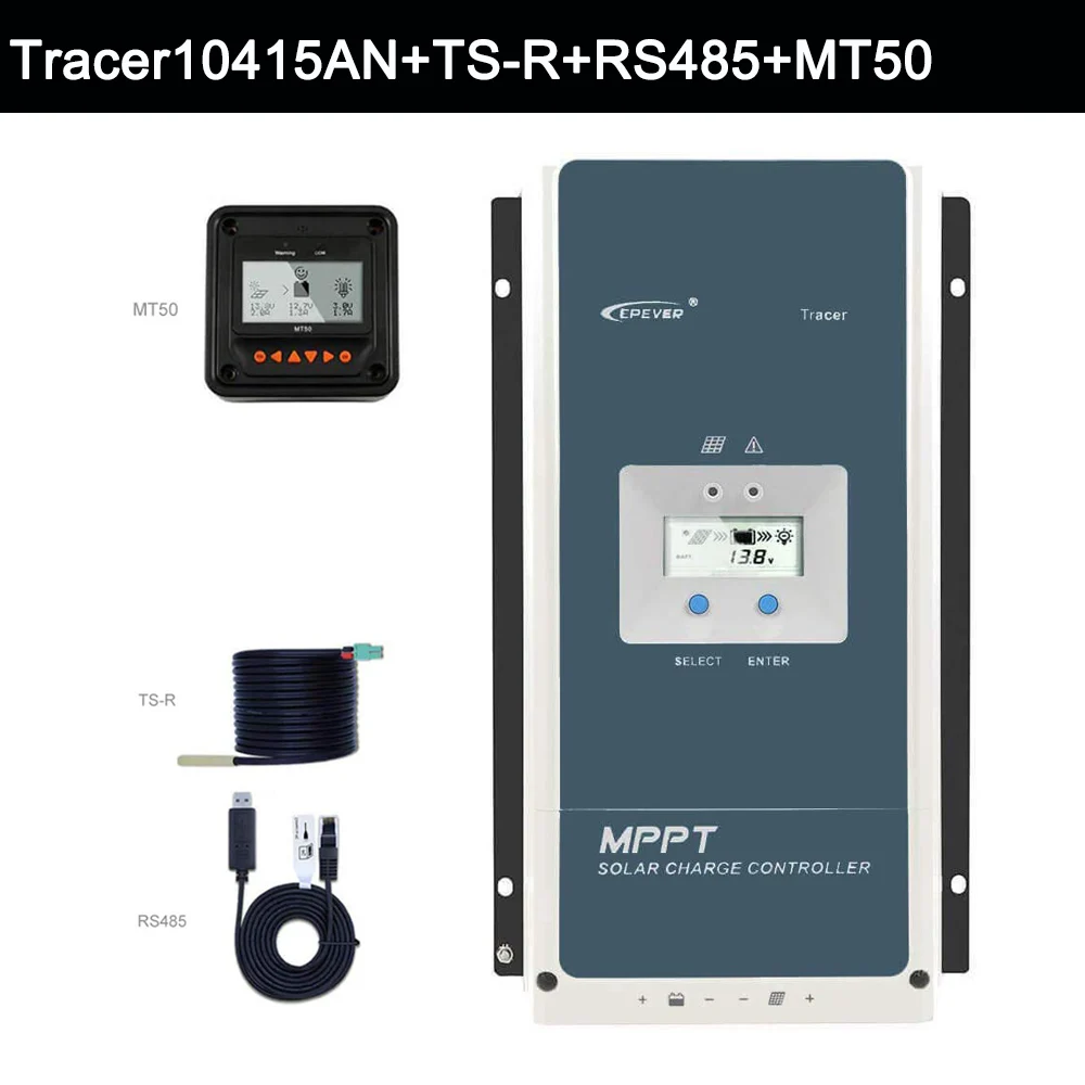 Set 3 EPever MPPT контроллер солнечного заряда 100A 12 В 24 в 36 в 48 в для макс. 150 в солнечная панель Вход Подсветка ЖК солнечное управление зарядное устройство WiFi - Цвет: Set 3