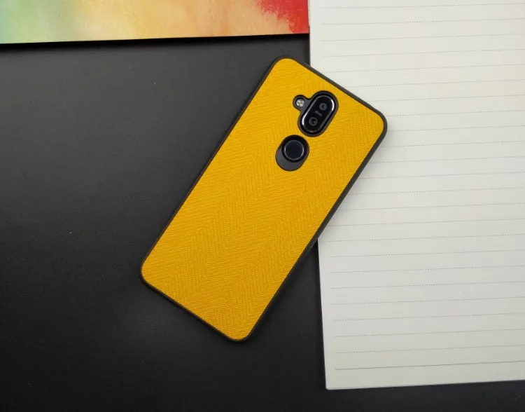 6,1" Чехол зеленого цвета для Nokia 8,1 coque, тканевый кожаный чехол для Nokia 8,1, чехол для телефона s TA-1131, тканевый чехол