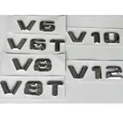 Хромированные 3D буквы для багажника брызговика Значки Эмблемы эмблемы V6 V8 V10 V12 V6T V8T V10T V12T для Mercedes Benz AMG