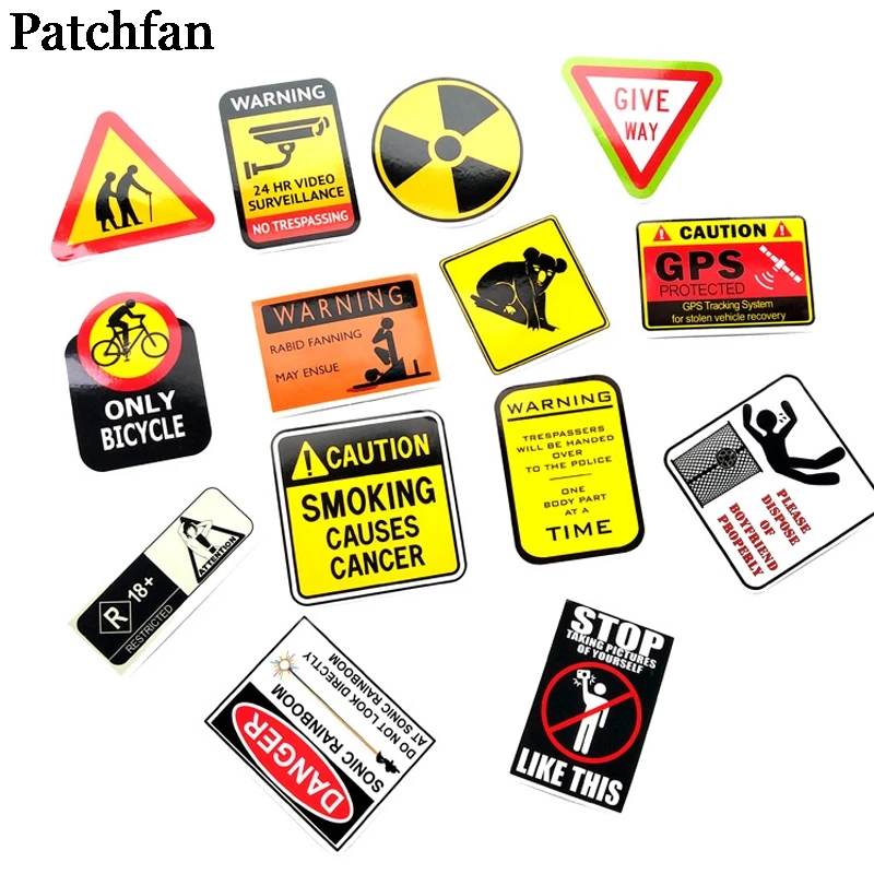 Patchfan 50 шт в наборе Предупреждение знаки с забавной надписью прибор для
