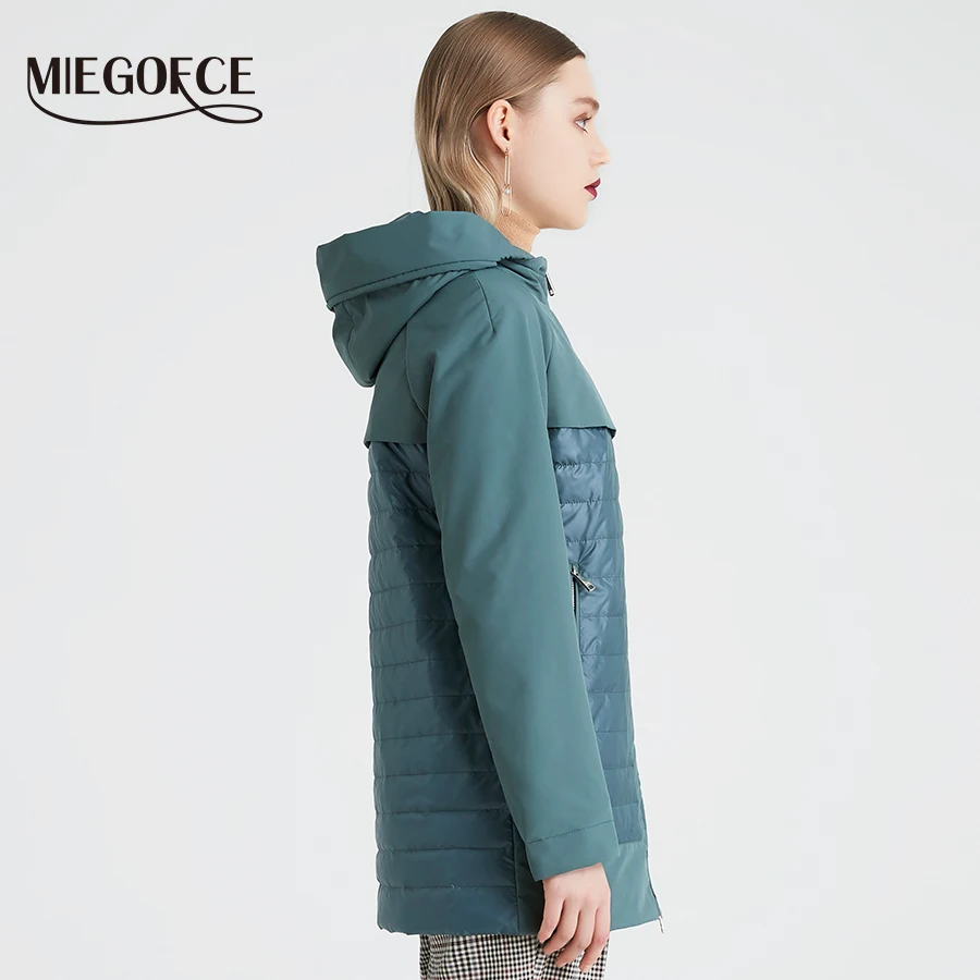 MIEGOFCE New Fashion Collection Spring Autumn Women's Short Jacket With A Hood Windproof Insulated European Style Coat