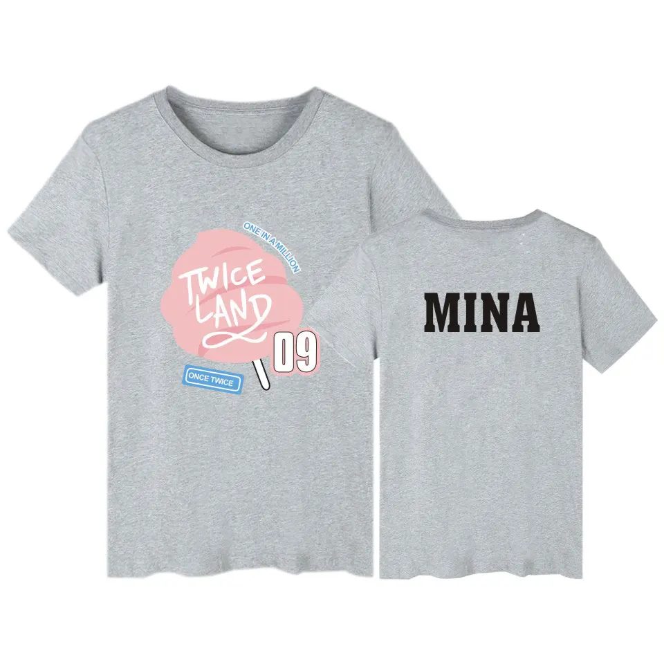 Новая летняя футболка Kpop с принтом имени двойного члена поддержка фаната kpop