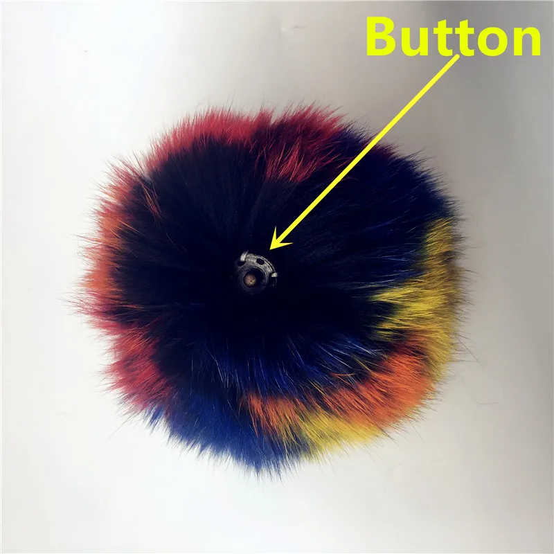 11pcs Promotion! 100% Real Raccoon Fur Pompoms luxurious fur balls Genuine Fur Pom Pom for Bag Hats Cap S Attached the Hasp