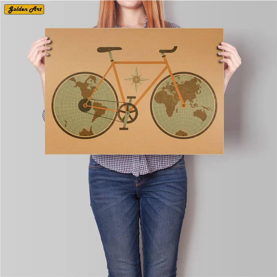 Винтажный постер из крафт бумаги 45 5x31 5 см|kraft paper poster|wall stickerpaper poster |