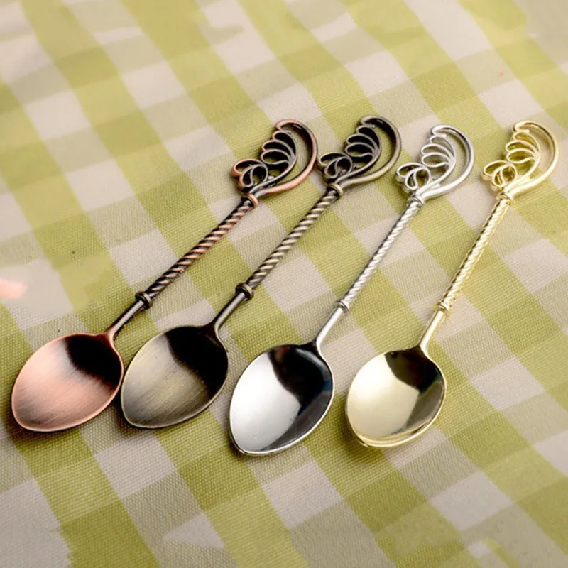 Нержавеющая сталь Ретро кофейная ложка столовая вилка набор сахарная ложка чайные ложки десертные столовые приборы ложка, кухонная посуда