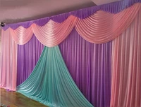 10ft20ft hot pink with purple wedding backdrop stage curtain wedding decoration