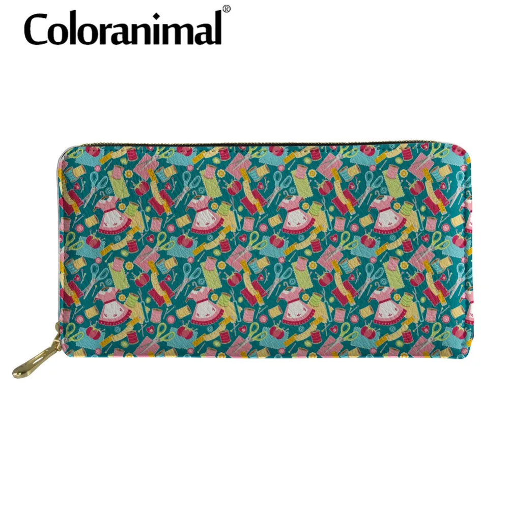 

Coloranimal Wallets Women Men Long Wallet Sewing Notions Cartoon 3D Pattern Personalized Money Bag Pocket Card Holder PU Purse