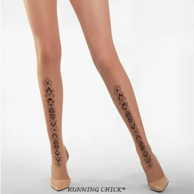 Вертикальная кружевная Передняя и задняя фотографии|pantyhose printed|pantyhose tattoofront lace |